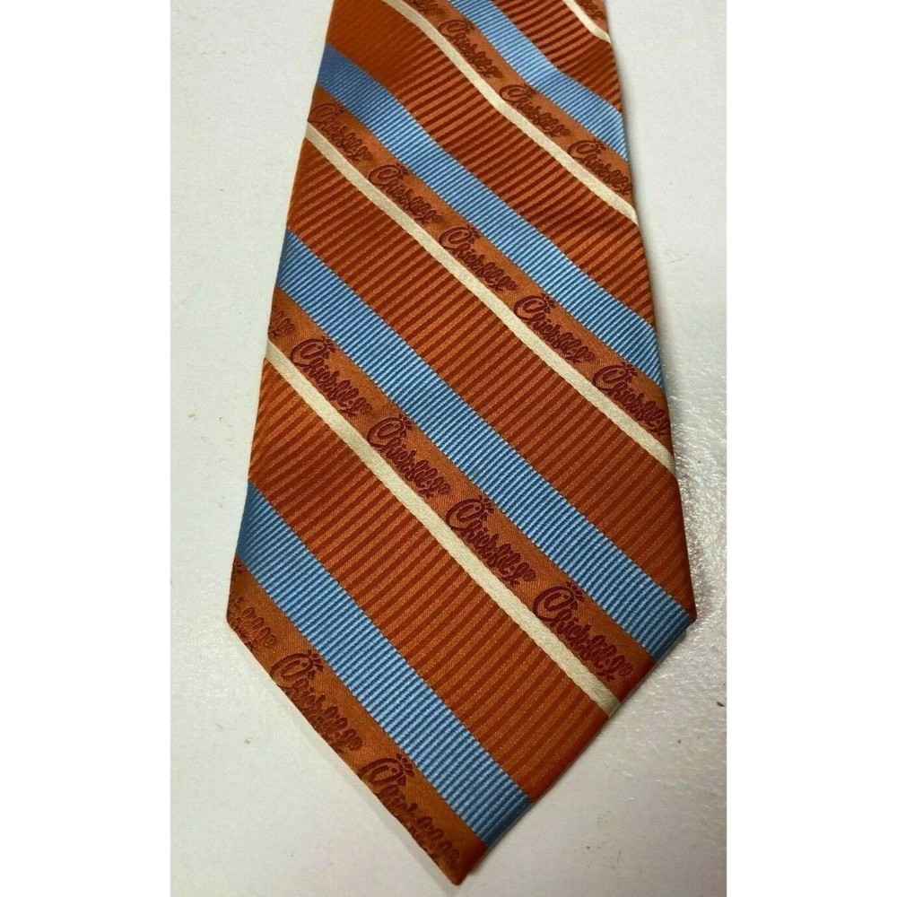 CHICK-FIL-A Mens Orange Blue Padre Staples Neck Tie Vintage Team‎ Style